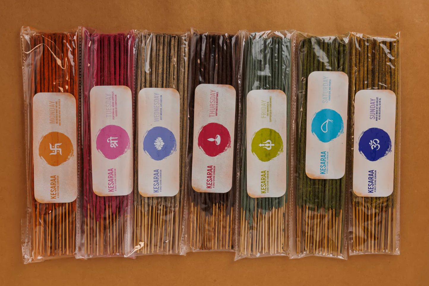 7 in 1 Monday To Sunday Kesaraa Natural Premium Incense Sticks