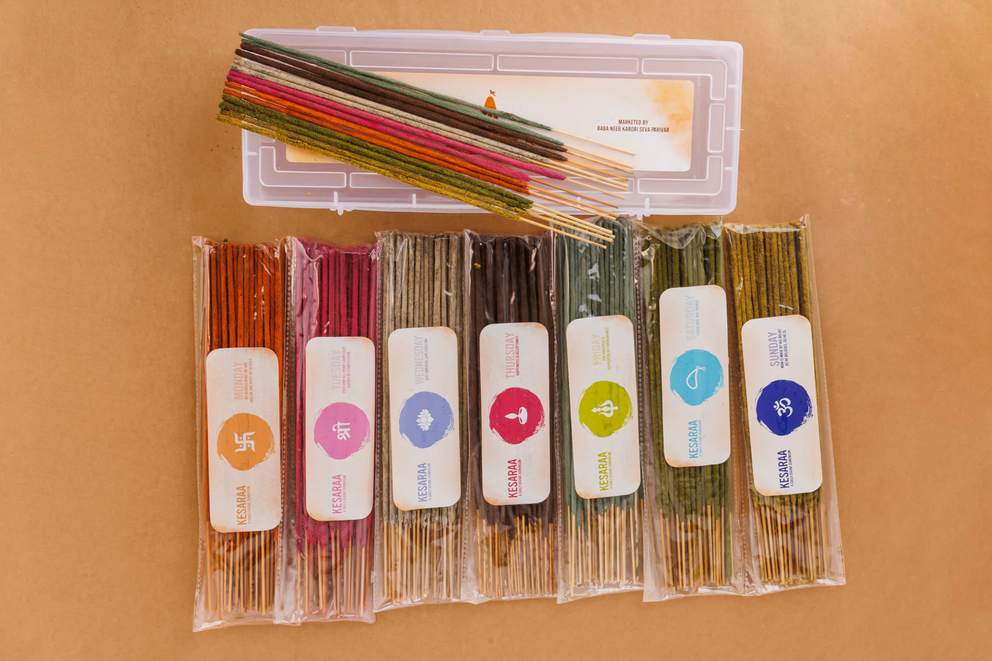 7 in 1 Monday To Sunday Kesaraa Natural Premium Incense Sticks